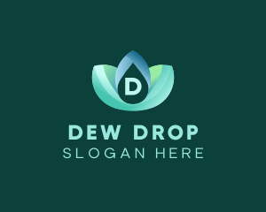 Natural Plant Water Drop logo design