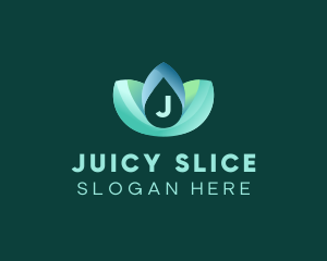 Natural Plant Water Drop logo design