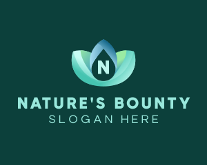 Natural Plant Water Drop logo design