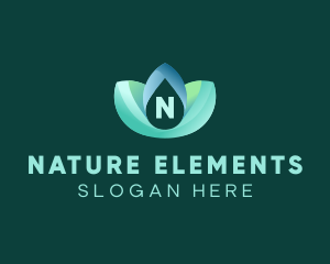 Natural Plant Water Drop logo design