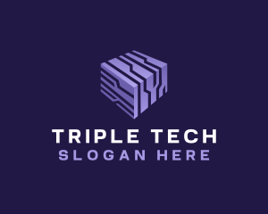 3d Cube Tech logo design