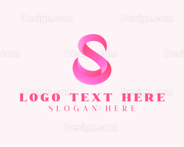 Pink Swan Letter S Logo