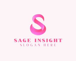 Pink Swan Letter S  logo design