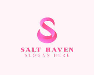 Pink Swan Letter S  logo design