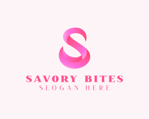 Pink Swan Letter S  logo design