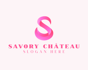 Pink Swan Letter S  logo design