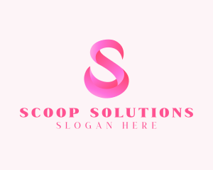 Pink Swan Letter S  logo design