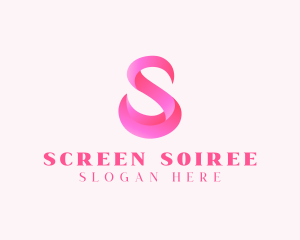 Pink Swan Letter S  logo design