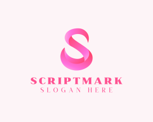 Pink Swan Letter S  logo design