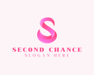 Pink Swan Letter S  logo design