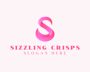 Pink Swan Letter S  logo design