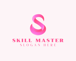 Pink Swan Letter S  logo design