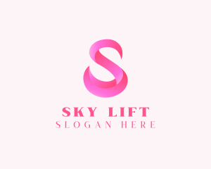 Pink Swan Letter S  logo design