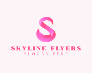 Pink Swan Letter S  logo design