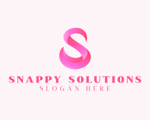 Pink Swan Letter S  logo design