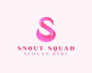 Pink Swan Letter S  logo design