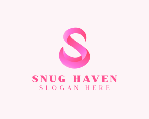 Pink Swan Letter S  logo design