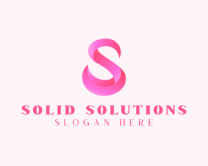 Pink Swan Letter S  logo design