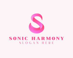 Pink Swan Letter S  logo design