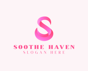 Pink Swan Letter S  logo design