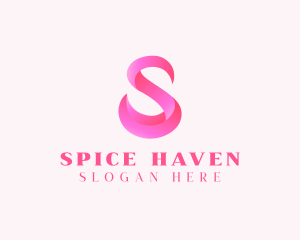 Pink Swan Letter S  logo design