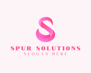 Pink Swan Letter S  logo design