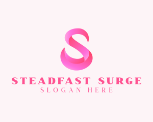 Pink Swan Letter S  logo design