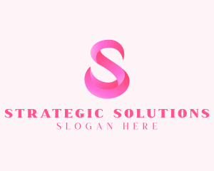 Pink Swan Letter S  logo design