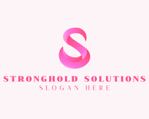 Pink Swan Letter S  logo design