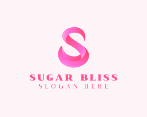 Pink Swan Letter S  logo design