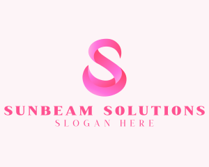 Pink Swan Letter S  logo design