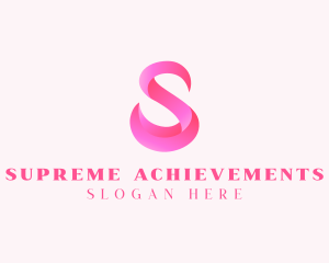 Pink Swan Letter S  logo design