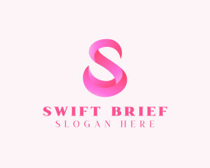 Pink Swan Letter S  logo design