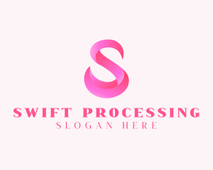 Pink Swan Letter S  logo design