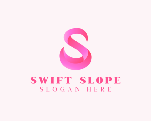 Pink Swan Letter S  logo design