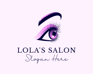 Eyelashes Eyeshadow Salon logo design