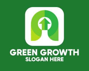 Green Arrow Application logo design