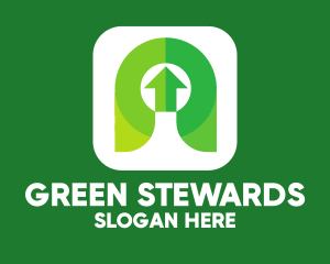 Green Arrow Application logo design