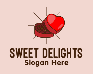 Chocolate Heart Box logo design