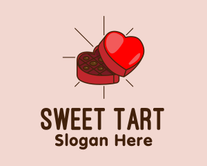 Chocolate Heart Box logo design