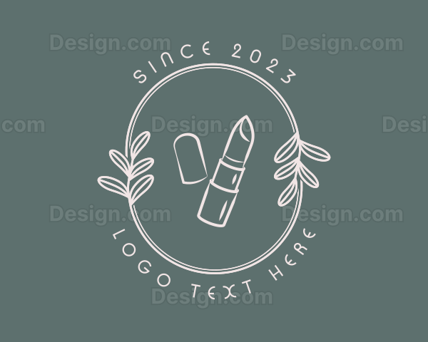 Lipstick Makeup Salon Logo