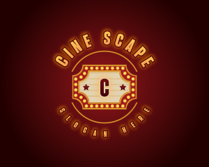 Cinema Movie Placard logo design