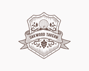 Vintage Hop Wine Barrel logo