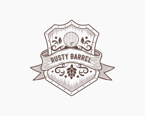 Vintage Hop Wine Barrel logo