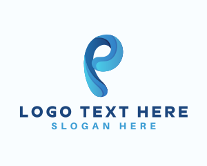 Professional Business Letter P logo design