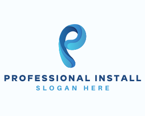 Professional Business Letter P logo design