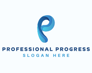 Professional Business Letter P logo design