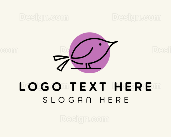 Cute Sparrow Bird Logo