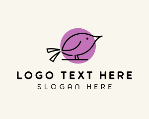 Cute Sparrow Bird Logo