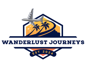 Airplane Travel Tour logo design